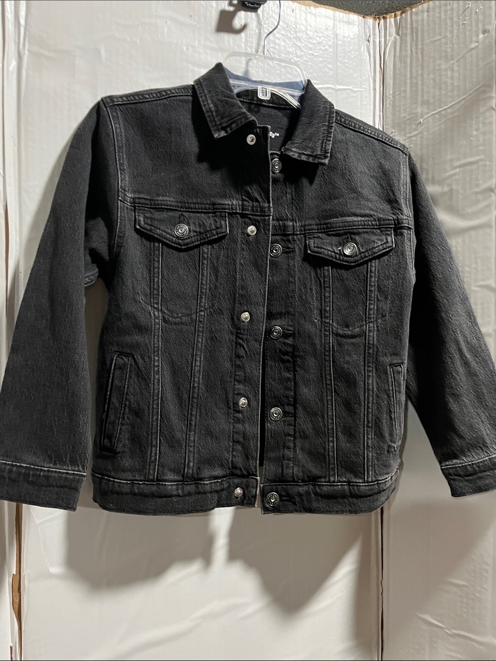 Art Class Classic Black Denim Jacket with Hope motif on the back.